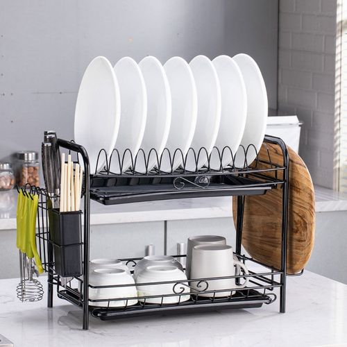 碗碟收纳架内置厨房置物架用品用具晾洗碗柜碗筷盘刀收纳盒餐具架