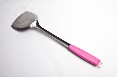 【2元店 不锈钢带塑料把锅铲 厨房用具 烹饪用具 日用百货厂家批发】价格,厂家,图片,锅铲,义乌市杭慕电子商务商行-