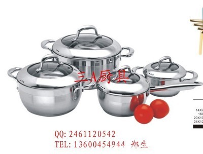 【电视购物欧标锅具不锈钢高档品牌厨房用具批发代工】价格,厂家,图片,其他锅及配件,广东三A不锈钢制品集团销售分公司-