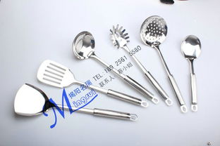 揭阳厨具厂家 全不锈钢厨房用品 勺瓢铲捞批发 加长隔热厨具